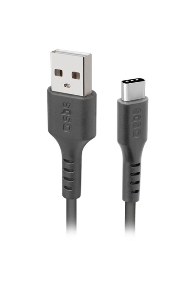 SBS Cablu USB-A - USB-C TECABLETC220K 2 m - Negru