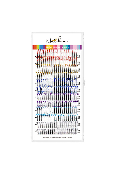 choice2 وصلات رموش ناتوهانا لامعة وملونة بألوان متنوعة، مقاس 12 مم، لون مختلط...