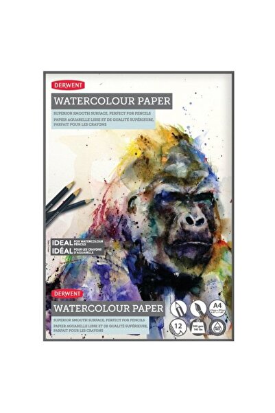 Derwent Caiet pentru desen pe baza de apa Proffesional, A4, 12 coli, 300 gsm,...