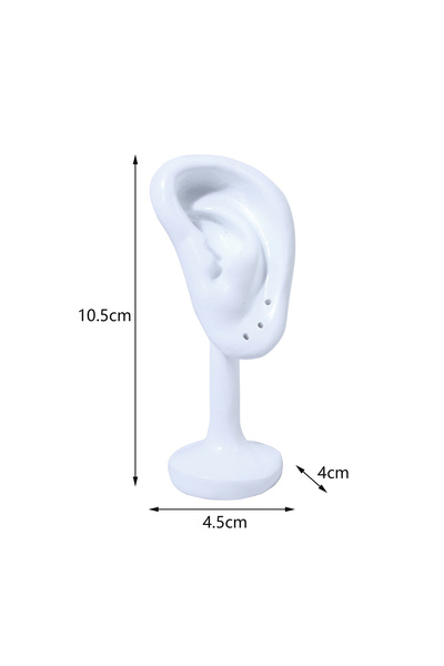 Choice حامل عرض أقراط أبيض واقعي - حامل مجوهرات بقاعدة ثابتة بلونين (أسود/أبيض)