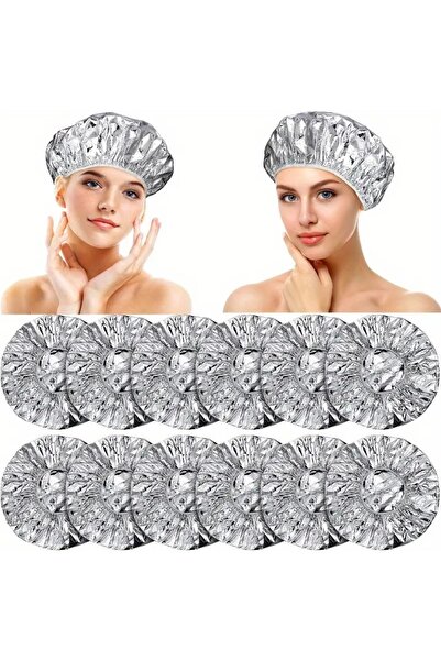 Choice 10pcs Silver 12pcs/set Shower Aluminum Foil Caps Heat Insulation Bathi...