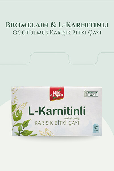 BİTKİ DERYASI Bromelain Aromalı L-Karnitinli Karışık Bitki Çayı 30 Süzen Poşe...