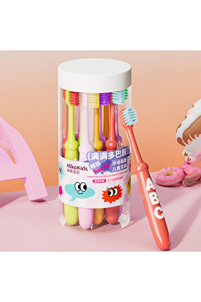 Choice 10 قطع فرشاة أسنان للأطفال برسومات حروف كرتونية، بشعيرات ناعمة ودقيقة،...