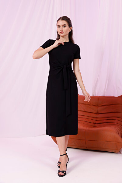 Elaxi Women's Side Tie Modal Fabric Dress