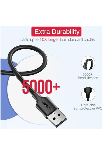 Ugreen Cable 60134 (Micro USB M - USB 3.0 M; 0,25m; black color)