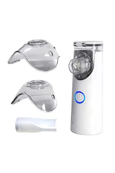 choice2 جهاز استنشاق محمول أبيض اللون للبالغين والأطفال، جهاز استنشاق رذاذ با...