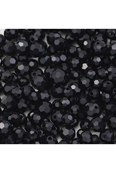 Choice3 6mm 50pcs black Faceted Round Austrian Crystal Glass Black Spacer Loo...
