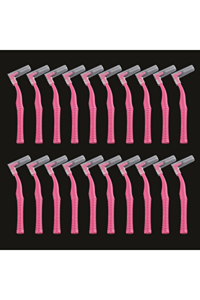 choice2 فرشاة أسنان وردية اللون (0.6 مم) 20 قطعة/علبة، على شكل حرف L، للتنظيف...