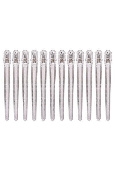 Choice مجموعة مشابك شعر بيضاء احترافية غير ملحومة مكونة من 12 قطعة، على شكل ت...