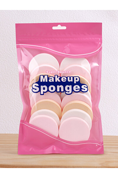 Choice عبوة من 16 قطعة، إسفنجة بودرة ملونة للاستخدام الجاف والرطب، إسفنجة دائ...