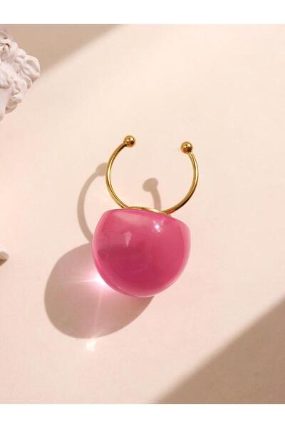 Choice D 1 خاتم مفتوح من الفولاذ المقاوم للصدأ مصنوع من الراتنج الشفاف الهلام...