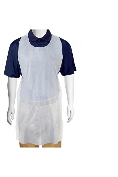 Choice مريلة حلاقة بيضاء للاستخدام مرة واحدة، 100 قطعة، مناسبة لصالونات الحلاقة.