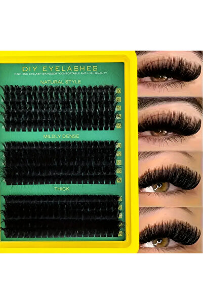 Choice1 مجموعة تركيب رموش كثيفة 60D و80D و100D - أطوال متنوعة من 10 إلى 16 مم...