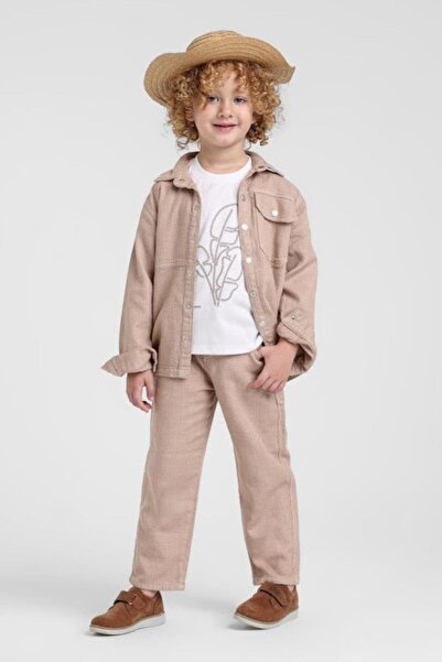 Jack Lions طقم ملابس من قطعتين من القطن والكتان للأطفال من جاكليونز، مناسب لل...