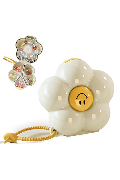 Choice1 علبة مجوهرات بيضاء إبداعية محمولة محكمة الإغلاق على شكل زهور، مقاومة ...