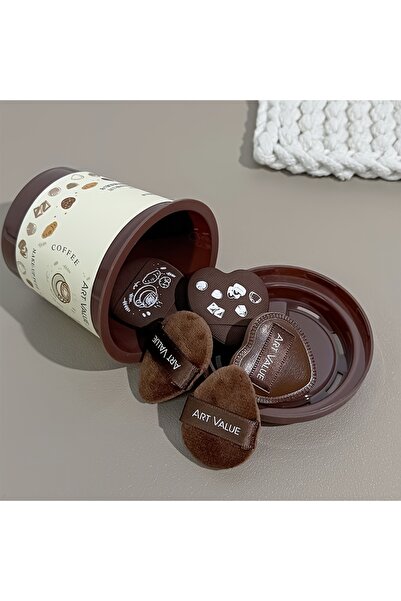 Choice Coffee Cup Makeup Sponges Heart Shape Hypoallergenic Beauty Blenders P...