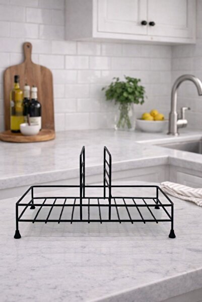 ALSİ HOME Μαύρη τετράγωνη μεταλλική βάση για δοσομετρητή υγρού σαπουνιού συμβ...