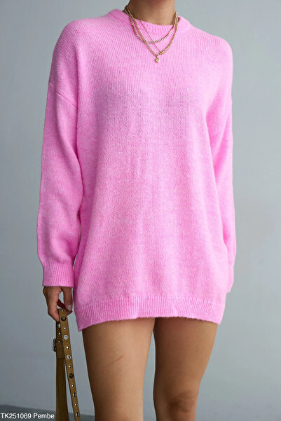 cemo Bisiklet Yaka Tüylü Oversize Kazak