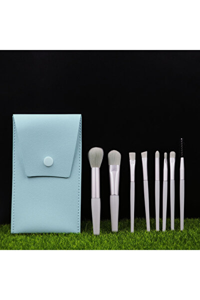 Choice10 حقيبة فرش مكياج خضراء من البولي يوريثان، مجموعة فرش صغيرة من 8 قطع، ...