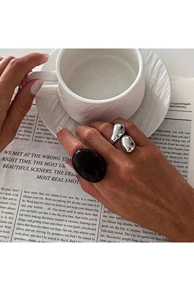 Choice Mixed Color Salircon Y2K Boho Wide Thick Resin Acrylic Rings Set for W...