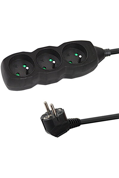 ESPERANZA 3 SOCKETS 1.5M BLACK