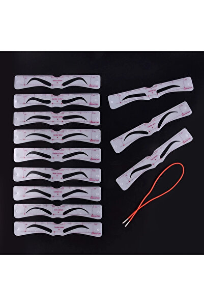 Choice 12pcs 12pcs/Set One-Pieces Eyebrow Shape Set Portable Plastic Eyebrow ...
