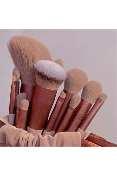 Choice6 مجموعة فرش مكياج احترافية ناعمة ورقيقة مكونة من 13 قطعة باللون الذهبي...