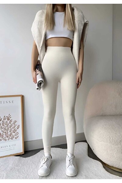 Zeliza Moda Evi Raised Diver Fabric Oyssdarpaçadar Fit Winter Leggings