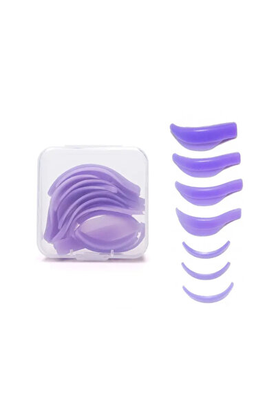 Choice 7 أزواج، لون بنفسجي، 7 أزواج في العلبة، وسادة سيليكون لتجعيد الرموش، ط...