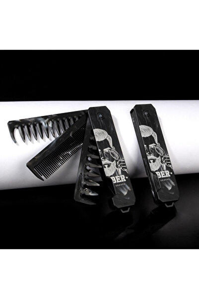 Choice1 3 teeth New 2/3 in 1 Carving Pattern Mini Folding Combs Portable Wide...