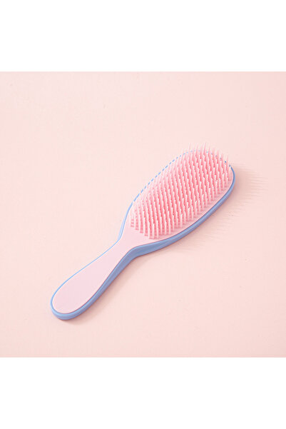 Choice مشط تدليك فروة الرأس من وانمي، أزرق وردي، مضاد للتشابك، فرشاة شعر بمقب...
