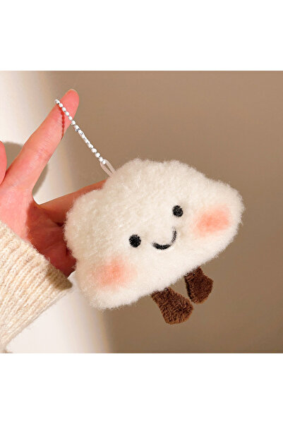 Choice Cloud A Korean Kawaii Cartoon White Plush Cloud Star Keychain Girl Bac...
