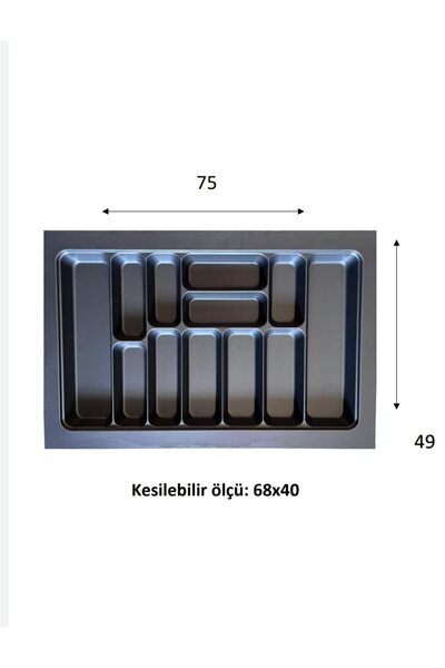 Çelik Ayna 76*49 Eco Lux Module Spoon Holder Anthracite