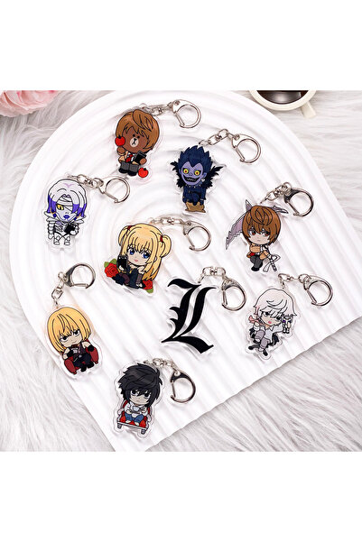 bilibili 5 cm 10 1/9PCS Anime Death Note Acrylic Keychain Cartoon Creative Ba...