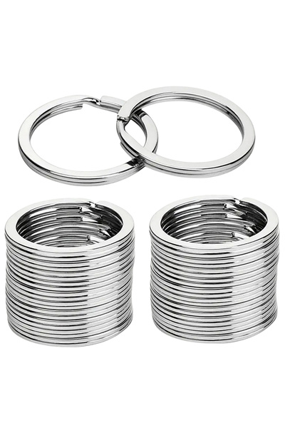 Choice13 30 قطعة فضية اللون، 30/50/80 قطعة، حلقات مفاتيح مفتوحة مقاس 1 بوصة، ...