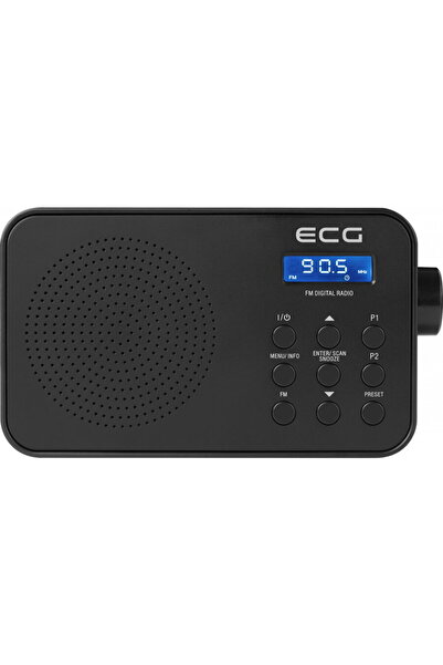 ECG FM radio R 105, 1.2 W, alarm, 30 station memory Black