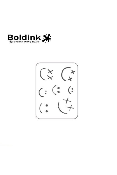 Choice B117-0810M وشم مؤقت من Boldink SmileInk، يدوم حتى 15 يومًا، بتقنية جدي...