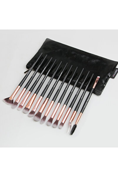 Choice مجموعة فرش مكياج العيون السوداء، 12 قطعة، أدوات مكياج: فرشاة ظلال العي...