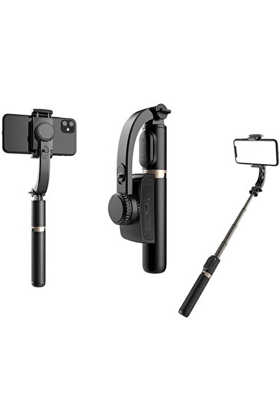 Techsuit Selfie Stick cu Tripod, Telecomanda, Anti-Shake, 75cm - (Q08) - Black
