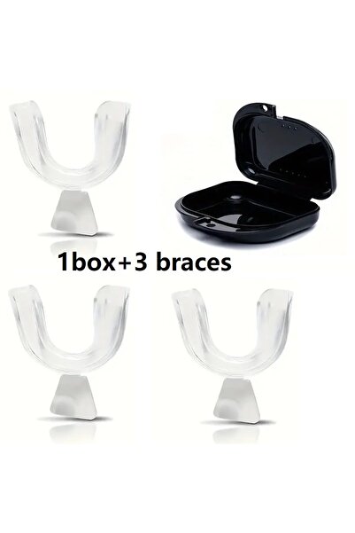 choice2 ٤ قطع، ٣ قطع واقي ليلي شفاف للثة، قوالب تبييض الأسنان لعلاج صرير الأسنان