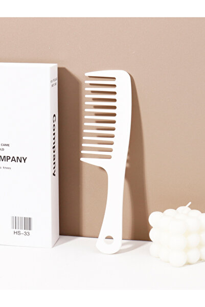 Choice ZhongHaoDDS-White Wide tooth anti-static plastic comb,ergonomic handle...