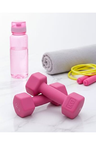 Mrt 1 Kg X2 Adet MİNİ Plastik Dambıl Pembe