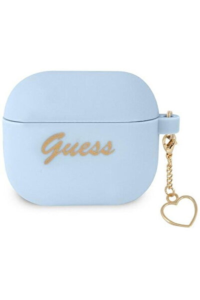Guess Husă GUA3LSCHSB pentru AirPods 3, albastră/ceramică albastră din silico...