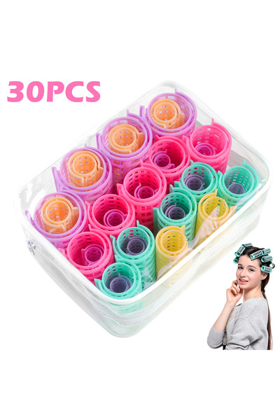 Choice مجموعة بكرات شعر مكونة من 30 قطعة، بكرات شعر ذاتية التثبيت، أداة تصفيف...