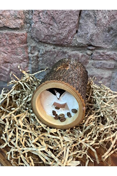 Desire Ayvalık Doğal Zeytin Ağacından El Yapımı Ahşap Fitilli Soya Mum - Çiko...