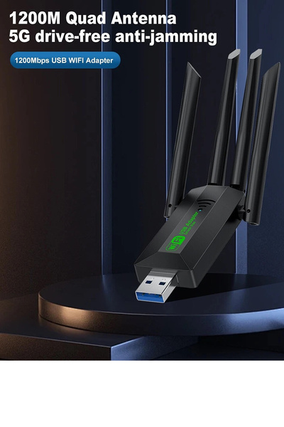 MAXGO 3148 Usb Wifi Adaptörü Kablosuz Wifi Internet Alıcı Ağ Kartı 1200 Mbps Usb 3.0 Çift Bant 2.4gh