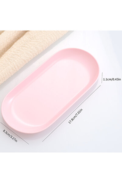 Choice Pink 1Pc 2025 New Plastic Nail Art Tools Oval Storage Tray Fake Nail D...