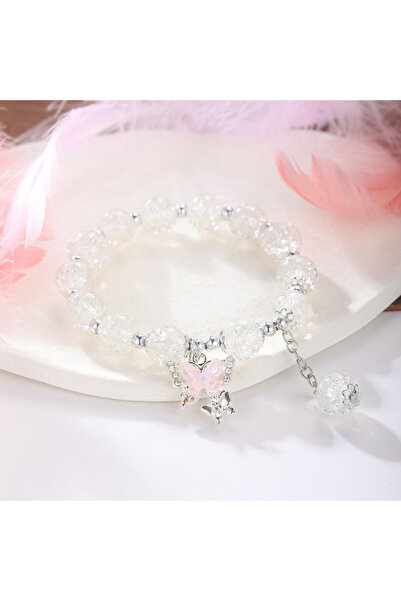 Choice white Bohemian Sweet Butterfly Beaded Bracelet for Women Girls Pink Co...