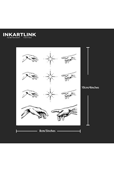 Choice وشم مؤقت "الأيدي المساعدة" 914-0810M، يدوم حتى 15 يومًا، بتقنية سحرية ...