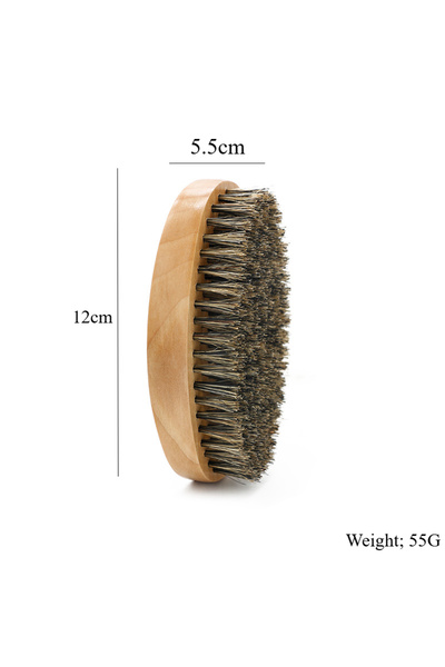 Choice B2 Natural Boar Bristle Beard Brush for Men Bamboo Face Massage That W...
